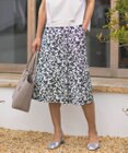 J.PRESS LADIES S 【洗える】ボタニカルプリント スカート