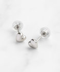 TOCCA 【WEB限定】WITH HEART MINI PIERCED EARRINGS プラチナ ピアス