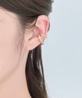 Phoebe 【金属アレルギー対応】ダブルシャインイヤーカフ　ゴールド/ニッケルフリー