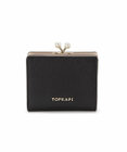 TOPKAPI 【TOPKAPI】シュリンクレザー パール がま口 二つ折り 財布