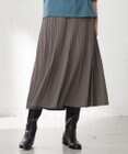 J.PRESS LADIES L 【洗える】パウダリージャージー ランダムプリーツ スカート