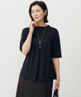 J.PRESS LADIES L 【洗える・抗菌防臭・接触冷感・吸水速乾】ドライポンチ フレア カットソー