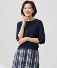 J.PRESS LADIES 【洗える】BASIC HT COTTON クールネック プルオーバー