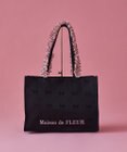 Maison de FLEUR リボン柄ジャカードスクエアトートMバッグ