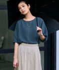 23区 L 【吸水速乾/UVカット/接触冷感】ストレッチジョーゼット ランタンスリーブ カットソー