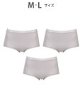 Wing 【お得なセット】 ショーツ ３枚セット 綿混(身生地部) ここちよいフィット感 【デイリーフィット やわらかコットン】 はきこみ丈ふかめ EC5830 ウイング／ワコール