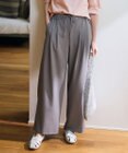 ANY L 【ウエストゴム】イージーケアライトストレッチワイドパンツ