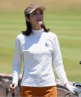 23区GOLF 【WOMEN】クラブジャガード柄 モックネックシャツ