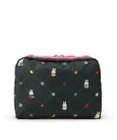 LeSportsac EXTRA LARGE RECTANGULAR COSMETIC/ミッフィーオーチャードグリーン/ピンク