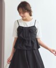 Feroux 【セットアップ対応・洗える】リボンタフタ ビスチェ カットソー