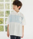 J.PRESS KIDS 【140-170cm】TCブロード パネルボーダープリント シャツ