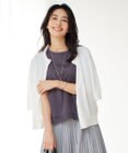 J.PRESS LADIES 【洗える・抗菌防臭】コットンアセテート クルーネック カーディガン
