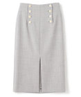 BEIGE， FERSEN / フロントボタンIラインスカート