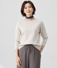 J.PRESS LADIES S 【洗える】Cotton Acetate ストライプ ニット プルオーバー