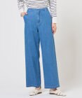 J.PRESS LADIES S コットンリネン 7oz デニム セミワイド パンツ