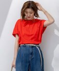 23区 L 【汗じみ防止/洗える】スムースデザイン フレンチスリーブ Tシャツ
