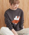 AMERICAN HOLIC Moomin フロッキープリント裏毛プルオーバー