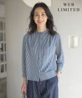 J.PRESS LADIES 【WEB限定カラーあり】ストライプジャカード バンドカラー カットソー