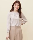 ANY SIS S 【UVケア】イージーケアスタンドネック ブラウス