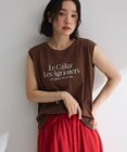 Green Parks ノースリーブフェミニンロゴプルオーバー