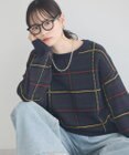 earth music&ecology チェックジャガードニットプルオーバー
