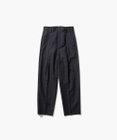 ATON WOOL LINEN SHARKSKIN | テーパードタッグパンツ