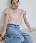 WEGO 【ANGIE VINTAGE】スラブ天竺ロゴプリントTシャツ