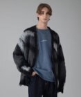 WEGO 【ユニセックス着用ITEM/MLサイズ展開】モヘアタッチパターンカーディガン