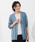 J.PRESS LADIES 【洗える】 Co/Peライト Vネック ロング カーディガン