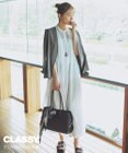 ICB L 【CLASSY.掲載】リネンスラブローン シャツワンピース