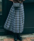 23区 【洗える】ナイロンチェックタフタ タックスカート