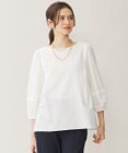 自由区 【洗える】テンセルコットンエンブロイダリープルオーバー ブラウス