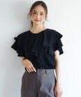 ANY SIS L 【接触冷感・吸水速乾・UVカット】サラキレイ フリル ブラウス