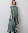 23区 S 【Oggi8月号掲載/接触冷感/洗える】ツイストコットンプレーティング スリーブレスワンピース