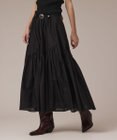GRACE CONTINENTAL コットンシルクティアードスカート