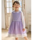 組曲 KIDS 【110-140㎝】シアーチェックバイカラー ワンピース