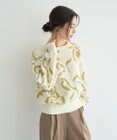 YECCA VECCA アート柄ふくれジャガードニット
