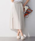 23区 【洗える】リネンレーヨンストレッチ タック スカート