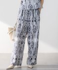 23区 S 【洗える】Rattiドローイングペイズリープリント ワイド パンツ