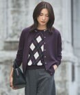 J.PRESS LADIES L 【洗える】アーガイル ツイン ニット