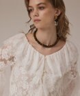 GRACE CONTINENTAL レースコンビフリルブラウス