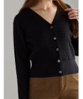 Te chichi ミニケーブル刺繍Vネックカーディガン