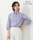 J.PRESS LADIES L 【WEB限定カラーあり・洗える・接触冷感・UVカット・イージーケア】 エステネージュストライプ ブラウス