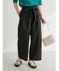 Green Parks 綿麻混リボン付ワイドパンツ