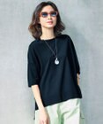 自由区 L 【カタログ掲載・素材アップデート・新色追加・新柄追加・前後差あり】クレープストレッチプルオーバー ニットⅡ