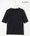 23区 【エステータ】コットンシルク 5分袖ニット
