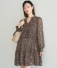 earth music&ecology フラワー楊柳ティアードミニワンピース