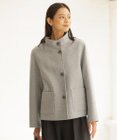 J.PRESS LADIES 【リバーシブル】ウールナイロンリバー スタンドカラー コート