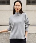 自由区 S ウールカシミヤブレンドスパンコールハイネック ニット