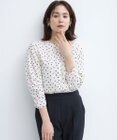 組曲 ドットジョーゼットプリント ブラウス